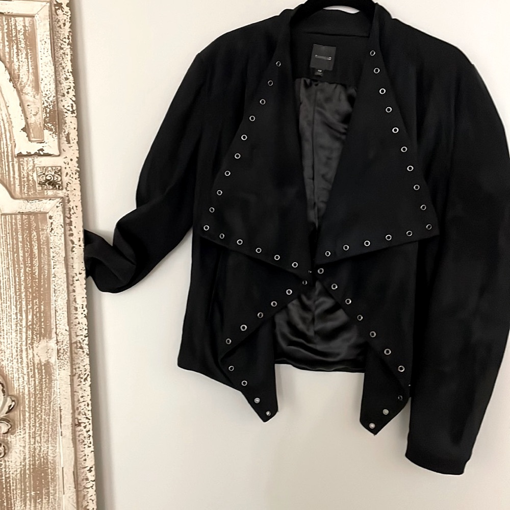EXPRESS Black faux suede studded jacket